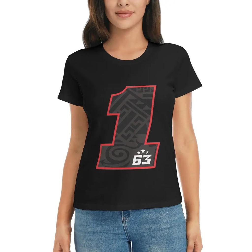 Women TShirt Pecco Bagnaia 63 Summer Short Sleeve Tees ONeck Cotton T Shirts Clothes Tops Streetwear