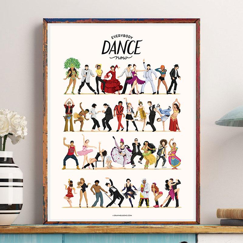 Знаменитый постер фильма, художественная литература, портретные постеры, принты, все танцуют сейчас, цитата, картина, настенное искусство, домашний декор, холст, живопись Quadro