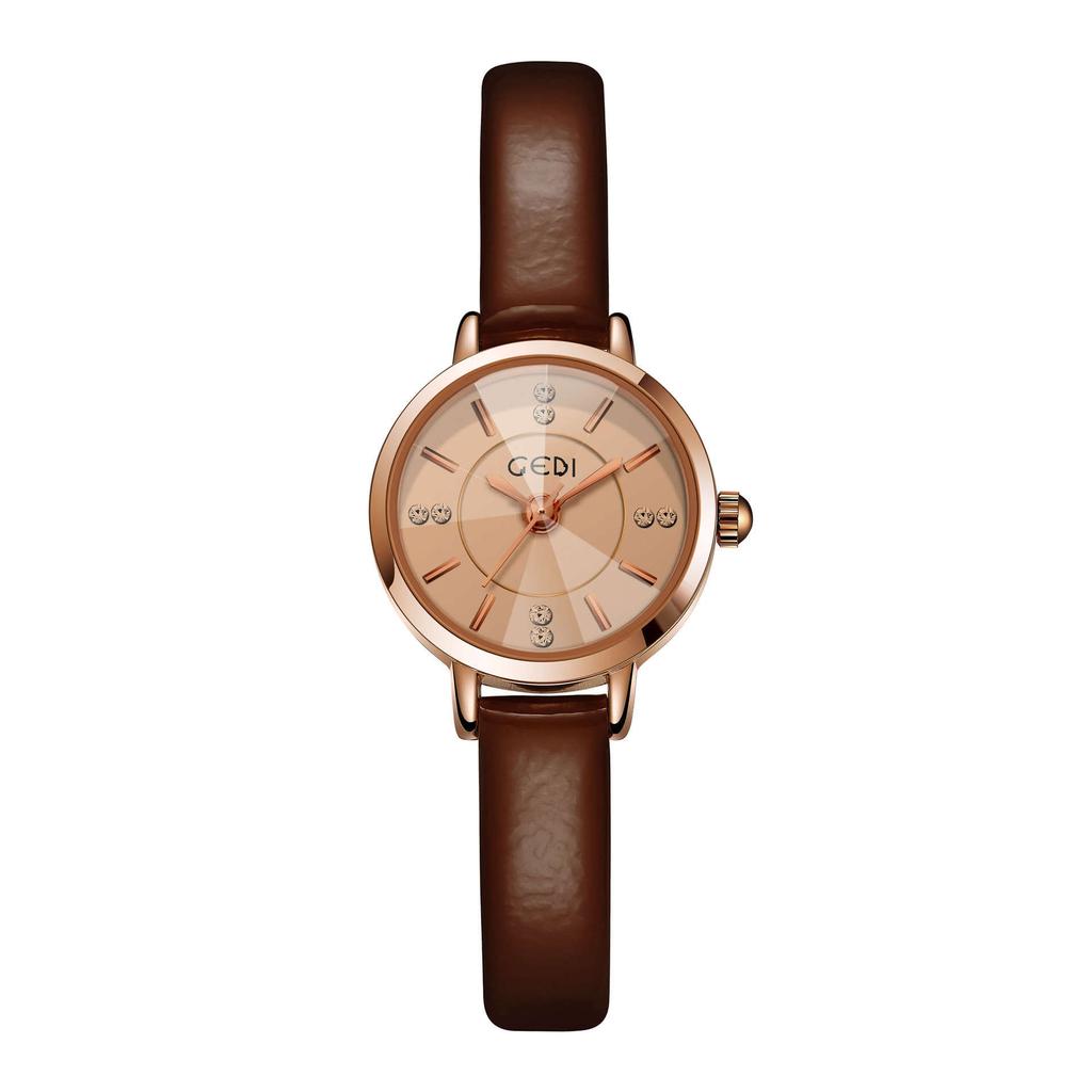 Small Student Watch Niche Round Small Disc Belt Women'S Watch Fashionable Waterproof Quartz Watch