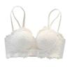 No Wire Lace Bra Thin Push-up Underwear Women's Lace Spaghetti Strap Underwear with Push Up Wireless Bra Mid Waist