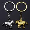 Элегантный брелок для ключей из цинкового сплава в виде бегущей лошади, кольца для ключей, модные ювелирные изделия из сплава с животными для женщин, девочек, аксессуары для сумки, автомобиля, подарок