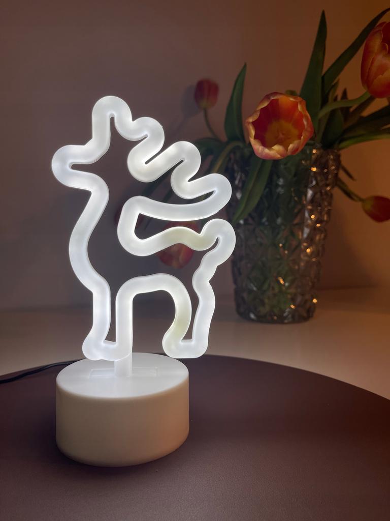 Christmas Decoration Reindeer Neon LED Night Light For Restaurants As A Gift