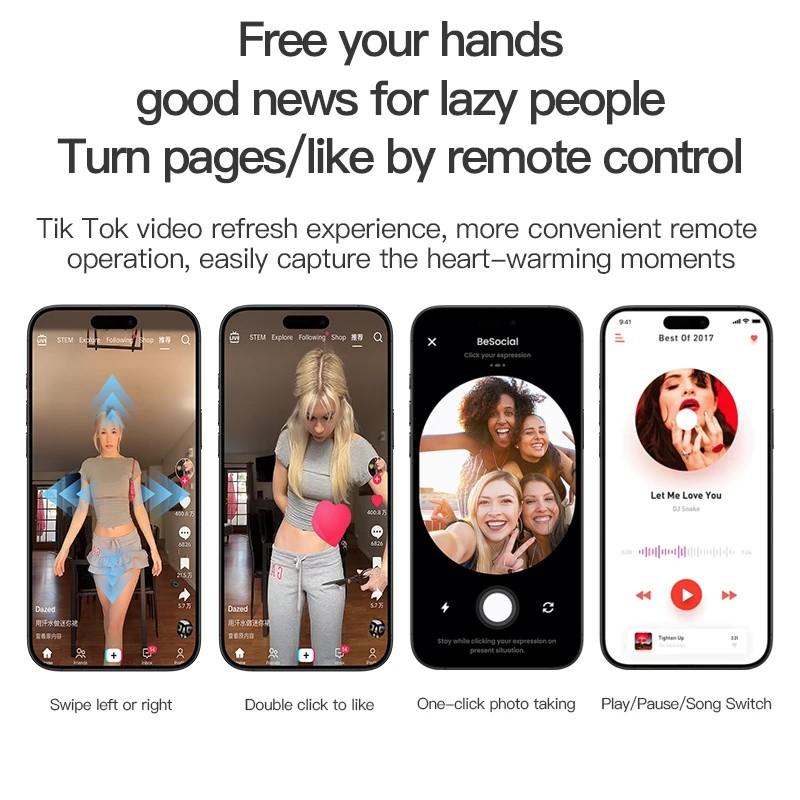 Wireless Watch Earphones Support Short Video Control For Tiktok HiFi Stereo Music Low Latency Sleep Earbuds Painless Wear