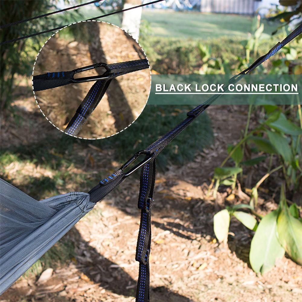 2 Pcs/Set Fashion 5 Rings High Load-Bearing Camping Polyester Rope Hammock Strap Reinforced