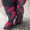 Autumn and Winter Footwear Plus Size Comfortable Pointed Thin Heel Camo Color Elastic Drawstring High Heel Women's Boots