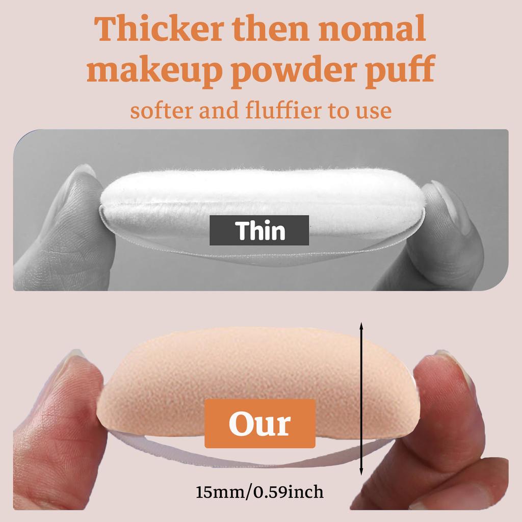 Пуховка с воздушной подушкой и футляром - Мягкая, толстая пуховка для макияжа для жидкой и пудровой основы, спонж-пуховка | Круглая, квадратная, треугольная, варианты 3 штуки