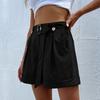 Модные женские летние новые повседневные шорты с поясом
