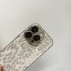 Роскошный кожаный чехол с леопардовым принтом и покрытием для iPhone 16 Pro Max 15 14 Plus 13 12 Pro 11, защитный чехол от падения с защитной пленкой для объектива