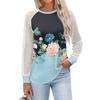 Women's  Long Sleeve  T Shirts Round Neck Lace Tops  Casual Blouses Trendy  Fashion Top