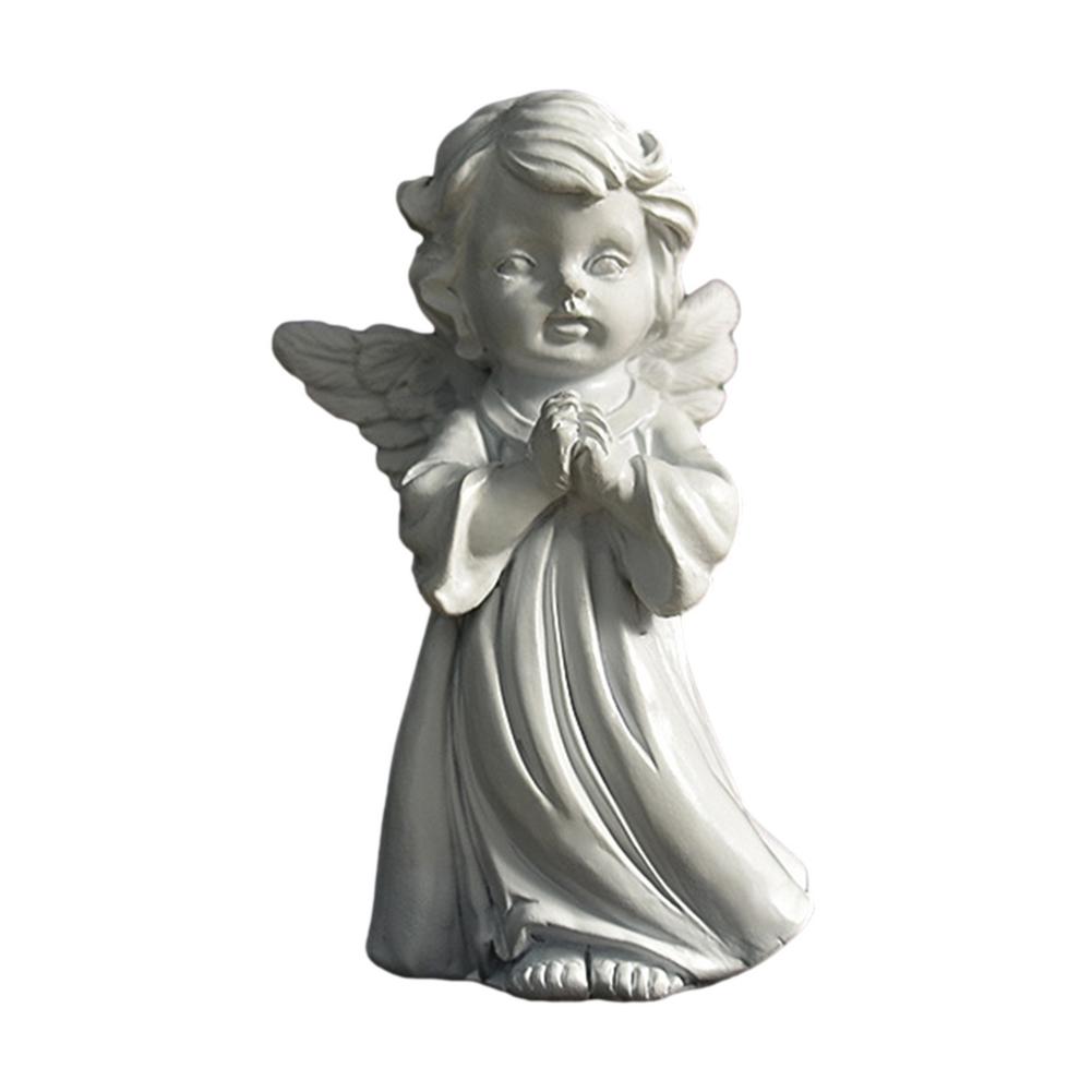 Мини Скульптура Молящегося Ангела Настольная Милая Декоративная Статуэтка из Смолы Украшение для Дома Фигурки Ангелов Украшение для Комнаты 4 Жеста