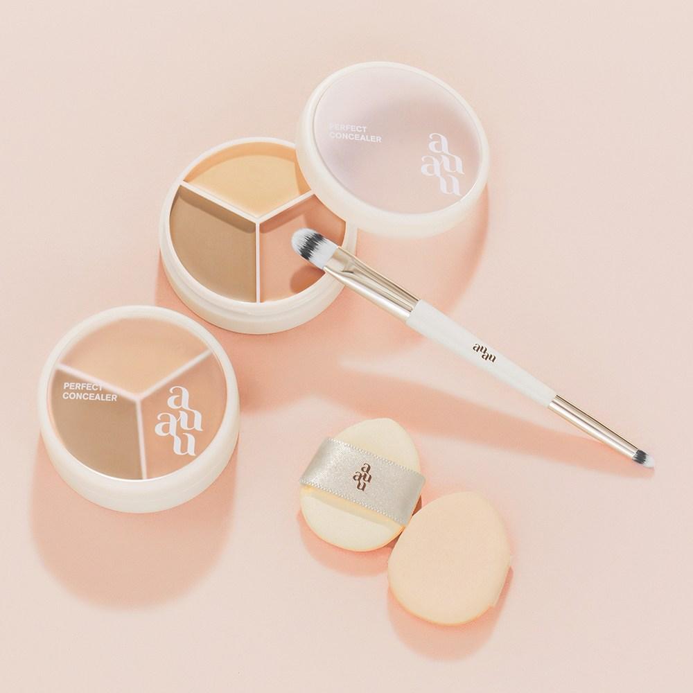 Палетка консилеров Are You Perfect, набор из 7,5 г + кисти + пуховки для пальцев, светло-бежевый цвет?