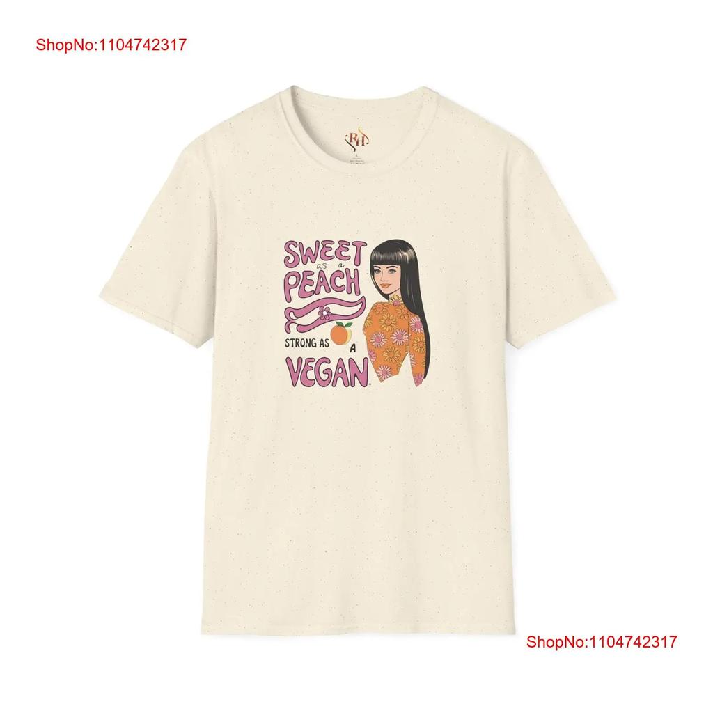 Vegan Activist Pride T Shirt Sweet Peach for Vegans EnvironUnisextalist vintage Washed Unisex graphic Stylish Casual Breathable