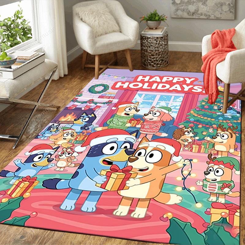 1Pc Happy Holiday Celebration Rug Office Carpet Indoor Outdoor Doormat Nonslip Soft Living Room Christmas Halloween Gift D92246