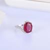 Luxury Natural Filled Ruby Ring 925 Sterling Silver Elegant Fashion Women Wedding & Banquet & Anniversary Gift