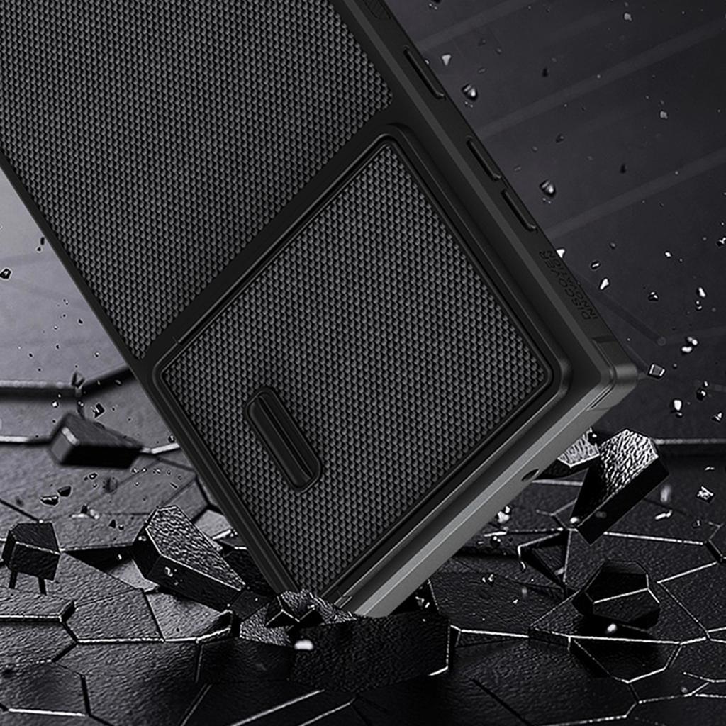 Чехол Nillkin Rugged Textured S для Samsung Galaxy S22 Ultra с защитой камеры - синий