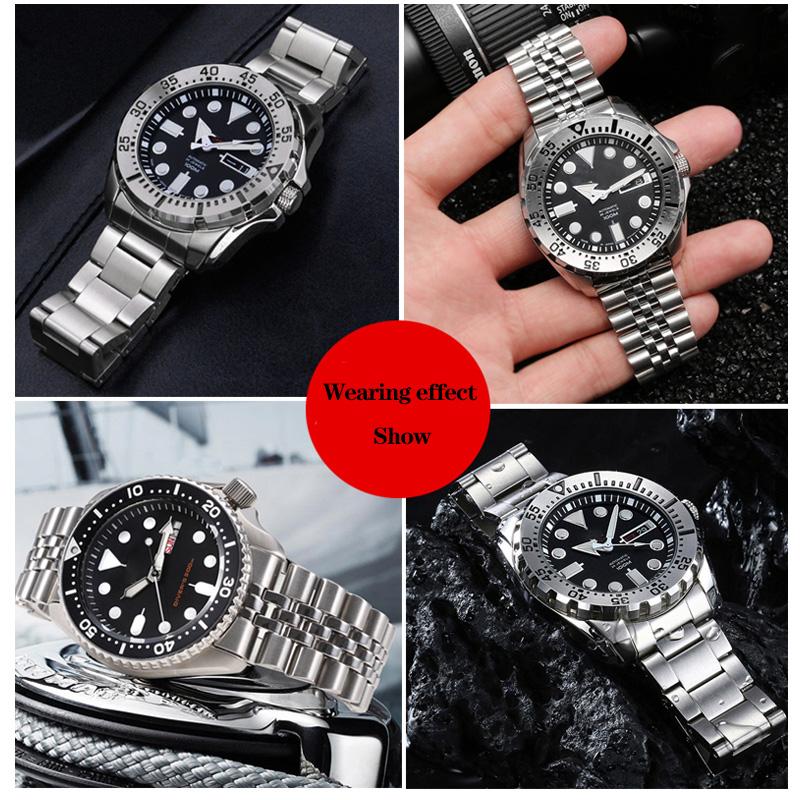 Металлический браслет из нержавеющей стали для часов Casio MDV106-1A, MDV-107, MTP-VD01, MDV-106 - 22 мм, регулируемый, с инструментами для установки