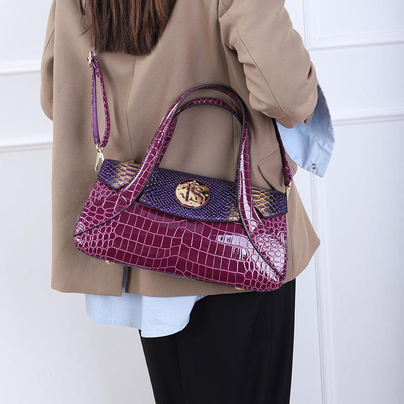 Элегантная сумочка с узором змеи: Универсальная, вместительная и стильная женская сумка через плечо - новый дизайн 2025