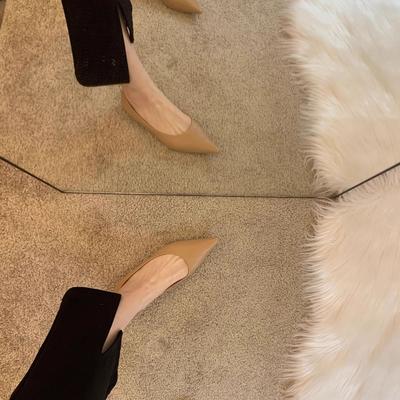 Остроносые туфли на плоской подошве, одинарные туфли женские 2025 года, новый темперамент, заостренный нос, неглубокий нос, низкий каблук, темперамент, туфли бабушки, туфли феи