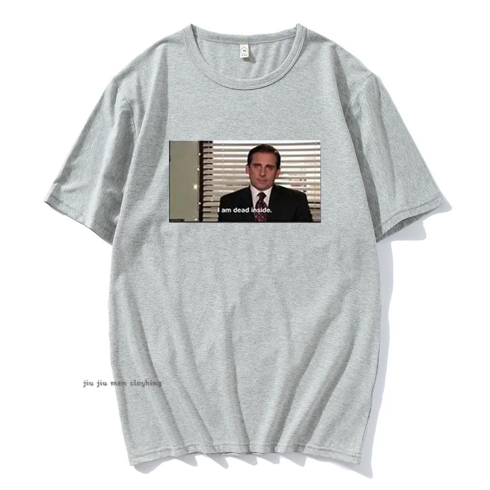 I Am Dead Inside летняя мужская женская футболка Топ Мужские женские футболки Офис США Мемы Смешные футболки Camisas Hombre Oversized