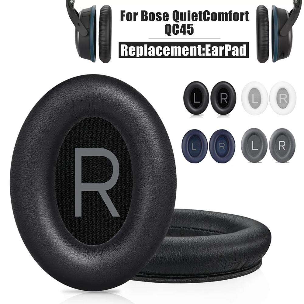 Replacement Earpads for Bose QuietComfort QC45 Headphones Cushions Soft Protein Leather Headset Ear Pads Earmuffs High Quality