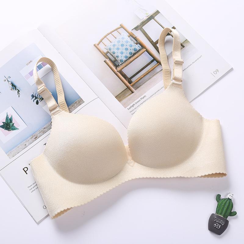Толстые и тонкие модели без стального кольца, маленькая грудь, нижнее белье для девочек, регулируемый бюстгальтер в сборе, цельный бюстгальтер без маркировки