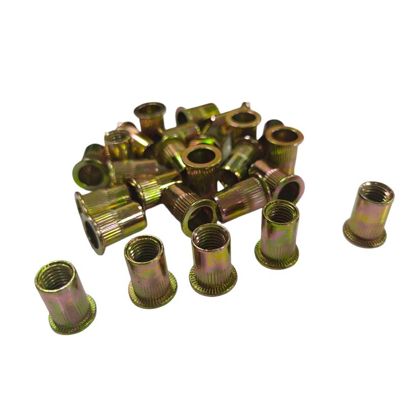 Rivet Nuts Set 50Pcs M3 to M8 High Strength Carbon Steel Blind Nuts for Auto Body Repair Home Improvement Projects