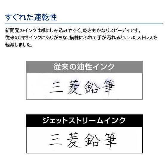Шариковая ручка Mitsubishi Pencil Jetstream Standard, на масляной основе, 0,5 мм, Черная x2, Красная x2, Кнопочный механизм, Плавное письмо, Яркие темные линии, Быстросохнущая,