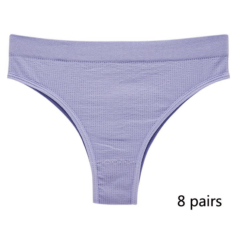 Sports Girls Underwear Thong Female Seamless Large Size Fitness Sports T-word Panties Solid Color Mid-waist Sexy Invisible Girls T Pants Head