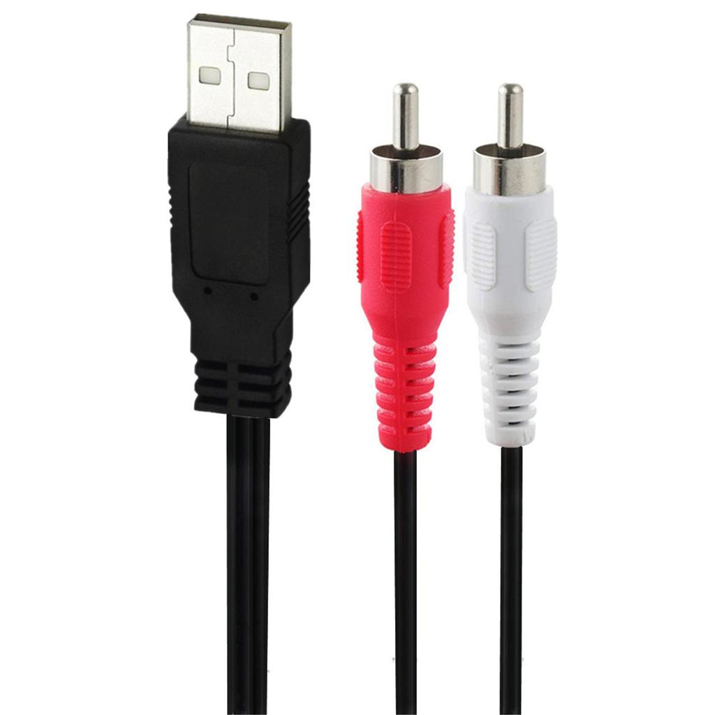 USB в 2RCA композитный аудио видео конвертер кабель аксессуары для потокового мультимедиа видеокамера на ПК/ТВ передача звука 1,5 м