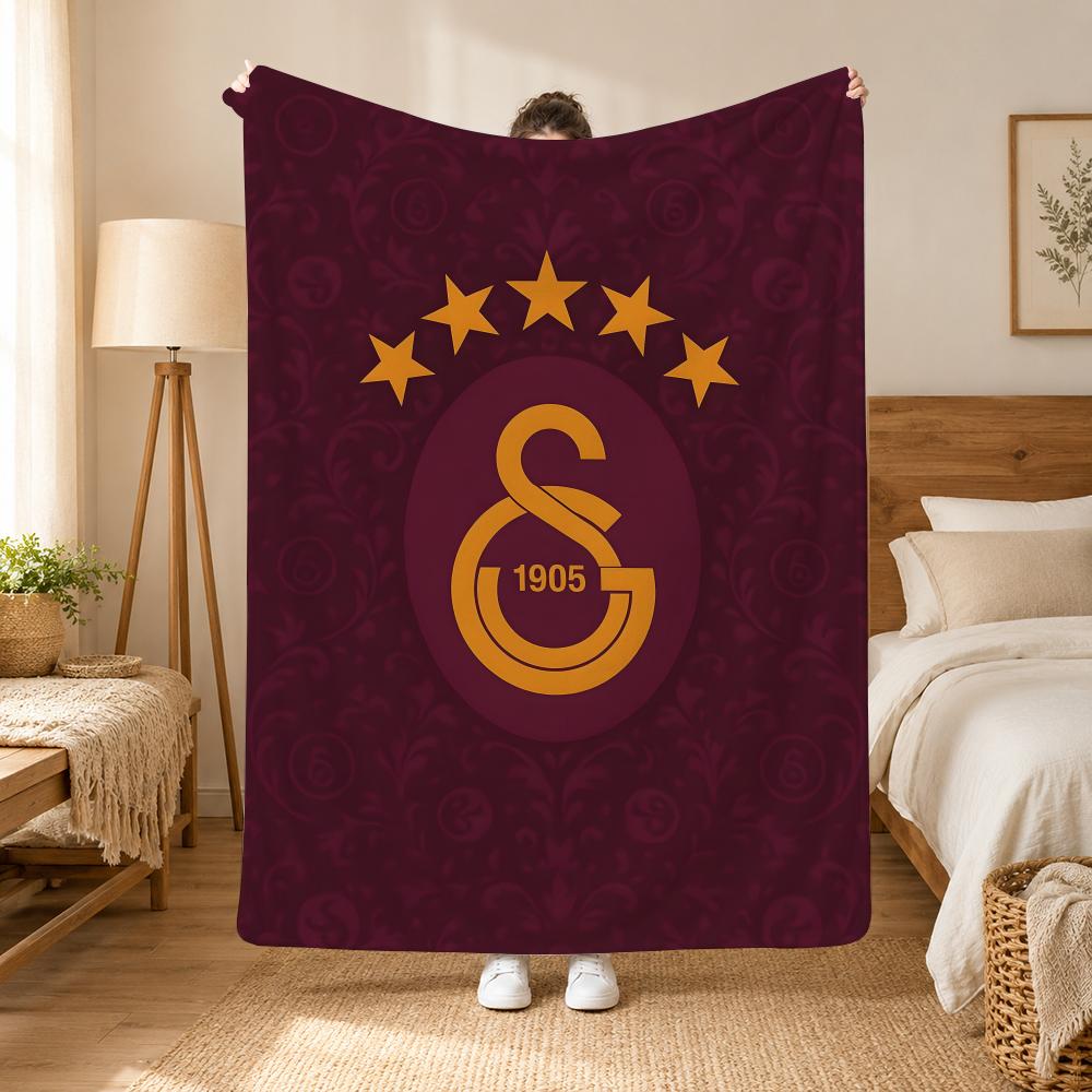 Плед-бросок Galatasaray Sk Fashion 240 г, Фланелевое одеяло, Подходит для диванов, кроватей, офисов, Изысканный подарок