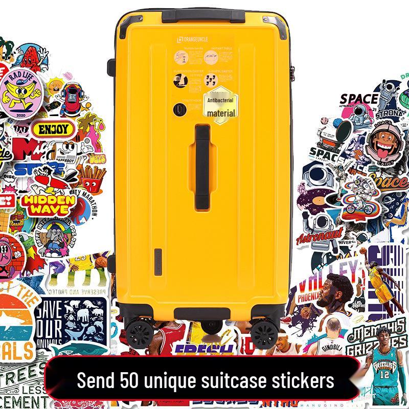 Большая пятиколесная дорожная сумка-чемодан с тормозом и кодовым замком