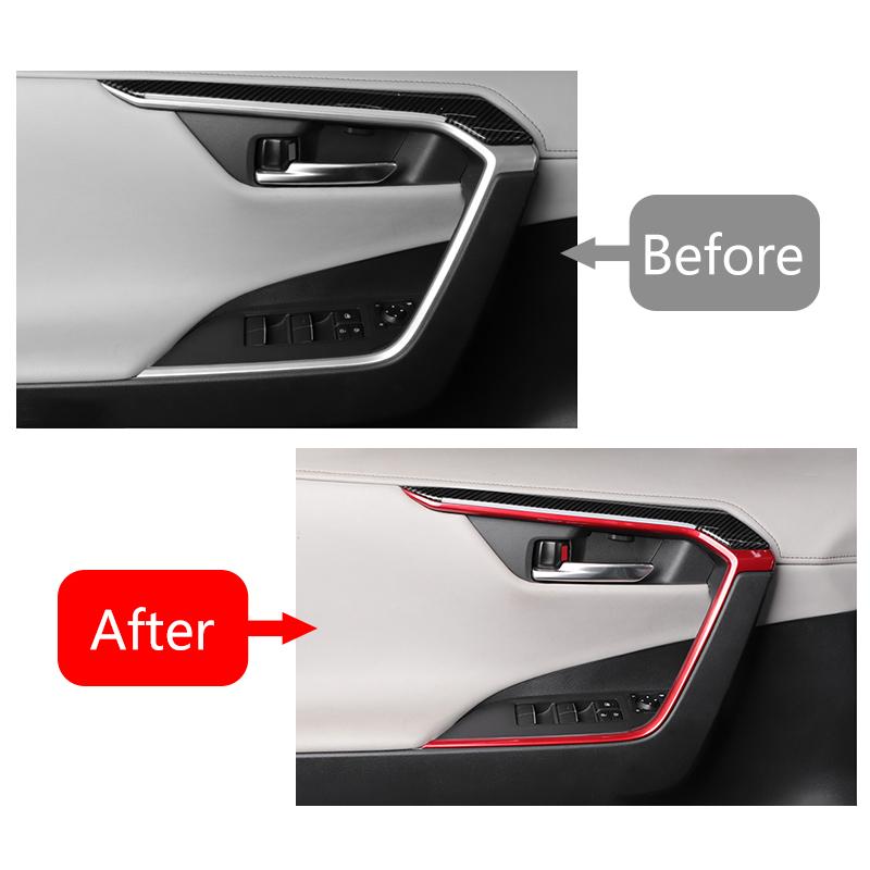 Для Toyota RAV4 XA50 2022 2023 ABS салон автомобиля молдинг подъемник подлокотник декоративные дверные чаши полоски накладки