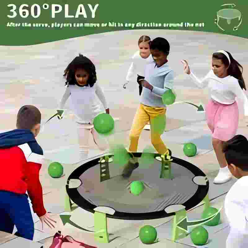 Новое фитнес-оборудование Сетка Набор для игры в пляжный мяч ПВХ Зеленый Волейбольный набор 2 мяча Пляжный волейбол Спорт на открытом воздухе для детей