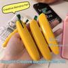 Novelty Banana Pen Fruit Shape Ballpoint Pen for Adults Kids 1.0mm Black Ink Retractable Writing Pens for School Office Supplies