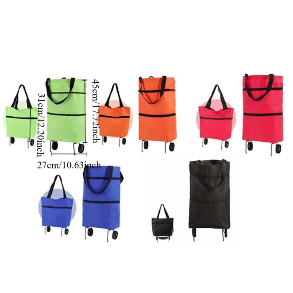 Waterproof Grocery Bag Oxford Cloth Shopping Trolley Foldable Shopping Bag with Wheel  Supermarket