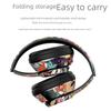 Модные наушники Graffiti Bluetooth: Беспроводные, шумоподавляющие, полноразмерные наушники для спорта и игр. Универсальная совместимость.