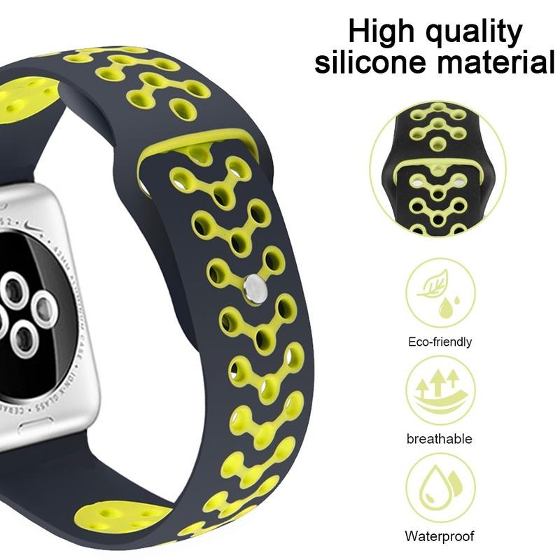 Спортивный ремешок для Apple Watch Ultra 2, 9, 8, 7, 6 SE 5, 4, 3, 2, 1, 49 мм, 38 мм, резиновый ремешок для Iwatch 4, 3, 40 мм, 44 мм, 41 мм, 42 мм, 45 мм