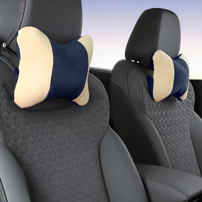 SFX1 Car Neck Pillow Snap-in Installation Headrest Comfortable Head Cushion For Mercedes Benz A C E S Class CLA GLC GLB GLE GLS W213