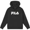 Fila 2023 Winter New Knit Hoodie Fashion Casual Loose Solid Color Knit Sweatshirt Couple Style Unisex Hoodies Black F51U348297F-BK