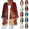 Women's Casual Fashion Printed Lightweight Mid-length Jacket Cardigan