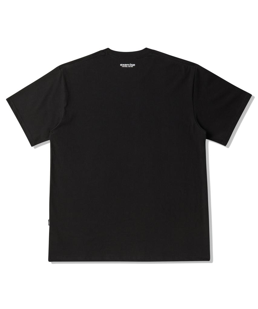 EXERCISE E.X.R Athl Logo Emblem T-Shirt_Black