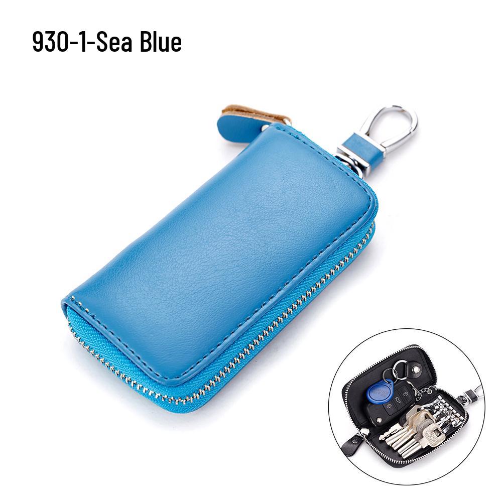 Универсальный чехол для ключей из натуральной кожи на молнии для мужчин и женщин