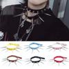 Long Spike Choker Punk Faux Leather Collar Cool Big Rivets Necklace Accessories