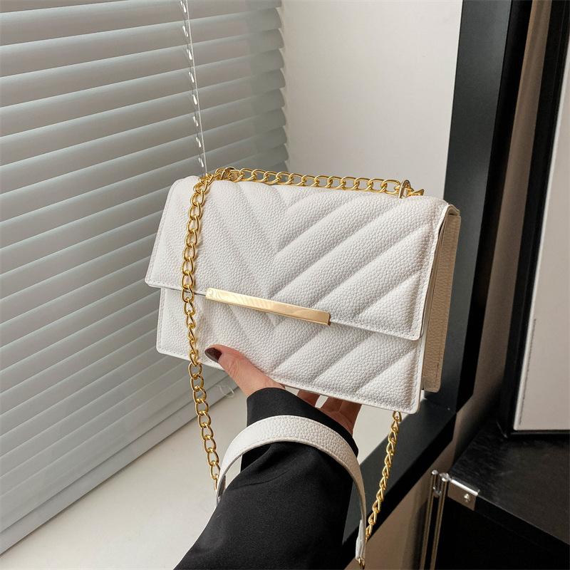 Сумка Commuter, большая вместимость, модная сумка через плечо, сумка через подмышку, цепочка, новая, весна и зима, маленькая квадратная сумка для женщин