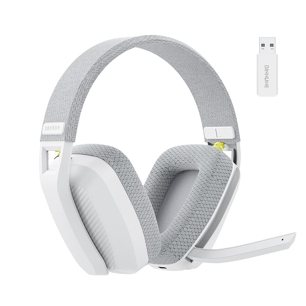 BINNUNE BW06 Беспроводная игровая гарнитура 2,4 ГГц Bluetooth с микрофоном для PS5 PS4 PC Mac Playstation Беспроводная игровая гарнитура с микрофоном