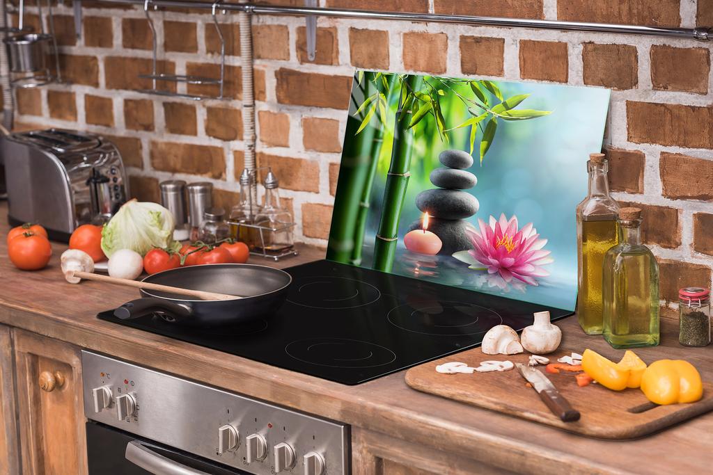 Glass stovetop protector 70x52 Bamboo