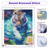 5D алмазная живопись животное тигр DIY полная круглая вышивка крестиком картина стразами для домашнего декора стен искусство 30x40 см/12x16 дюймов
