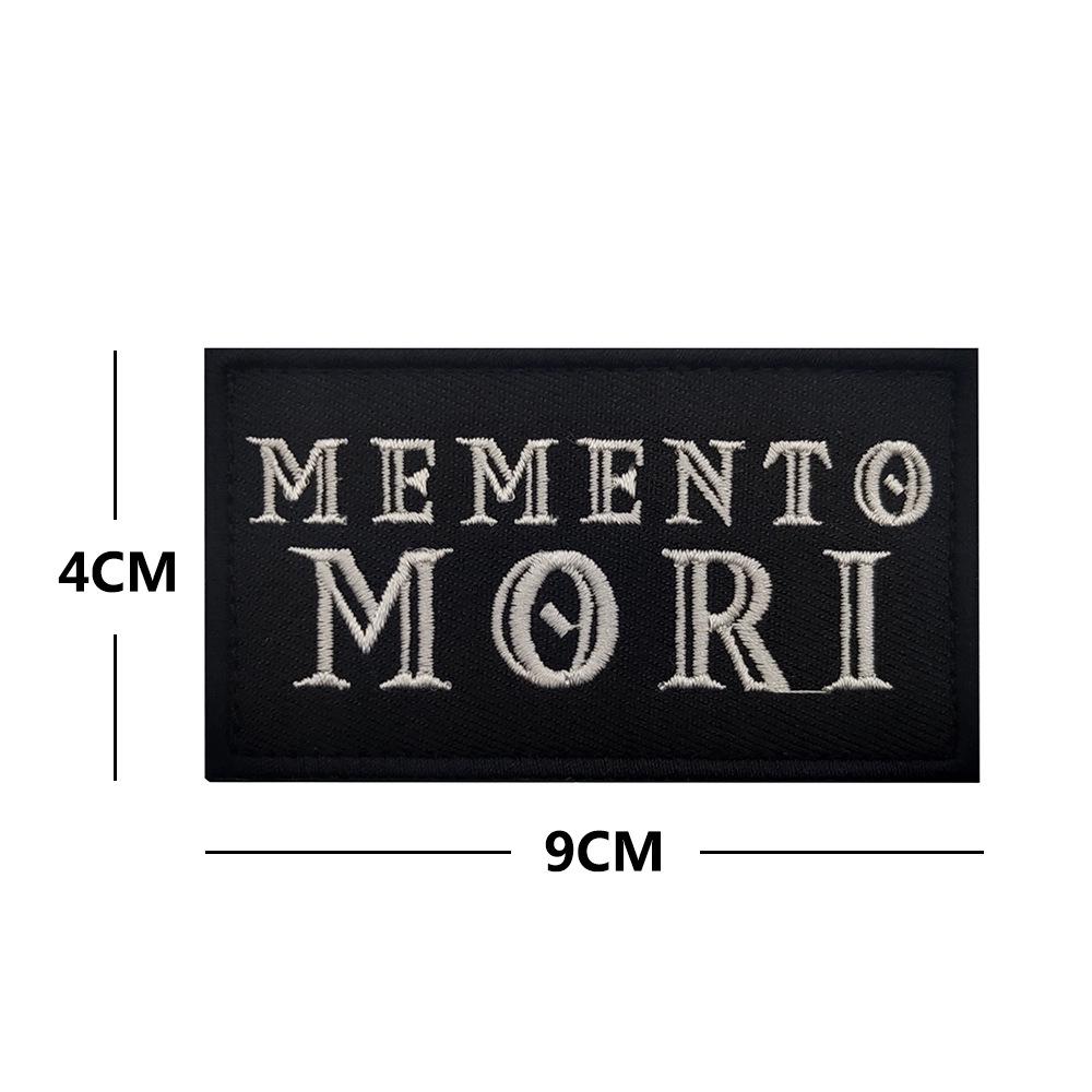 Вышитый патч "Memento Mori" (Череп) - Наклейка для туристического рюкзака