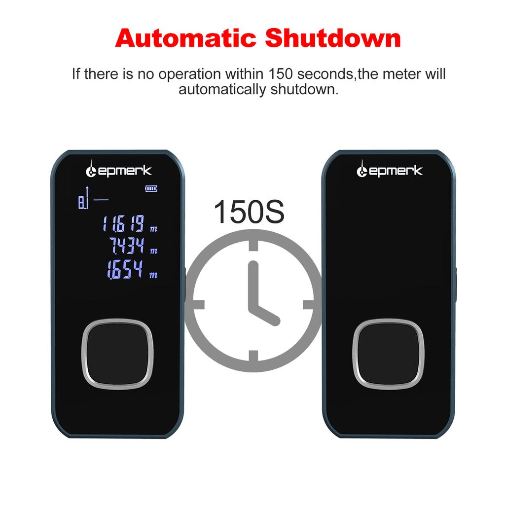 Lepm k 196ftCelsius60m Measure Digital Distance Met Measurement Tool Range Find with Backlit LCD Electronic Angle Sensor M