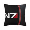 Квадратная наволочка для подушки с эмблемой N7 из Mass Effect, чехол для подушки, чехол для декоративной подушки для дома, спальни, автомобиля